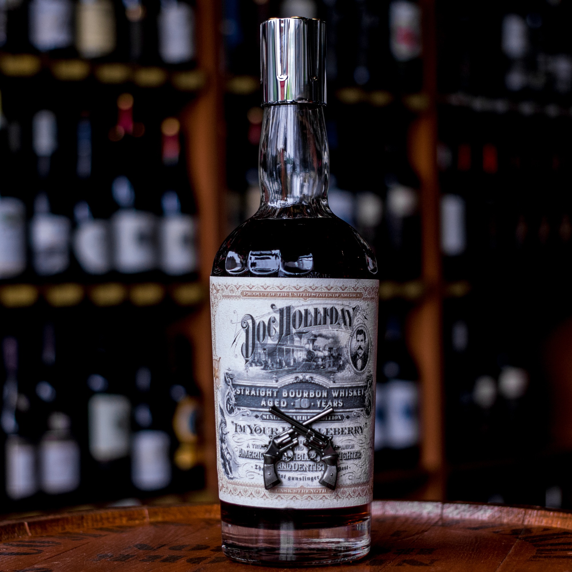 Doc Holliday | 10 Years Old Bourbon Whiskey - Decorated with Revolvers- 750ml