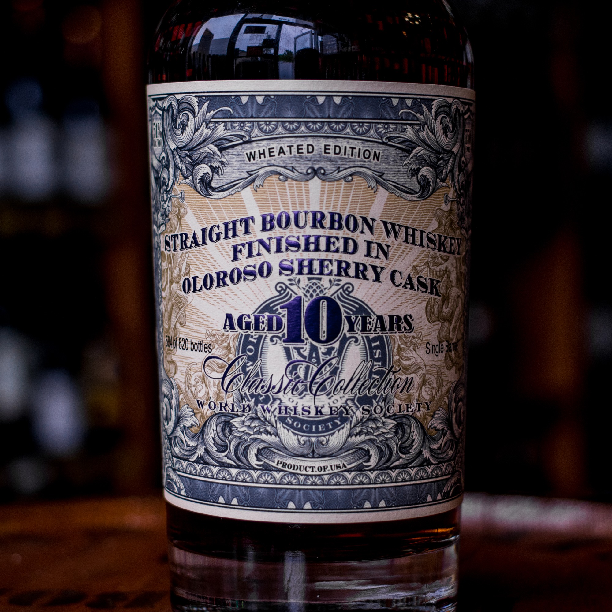 World Whiskey Society  | 10 Years Old Straight Bourbon Whiskey - Finished In Cognac Barrel - 750ml