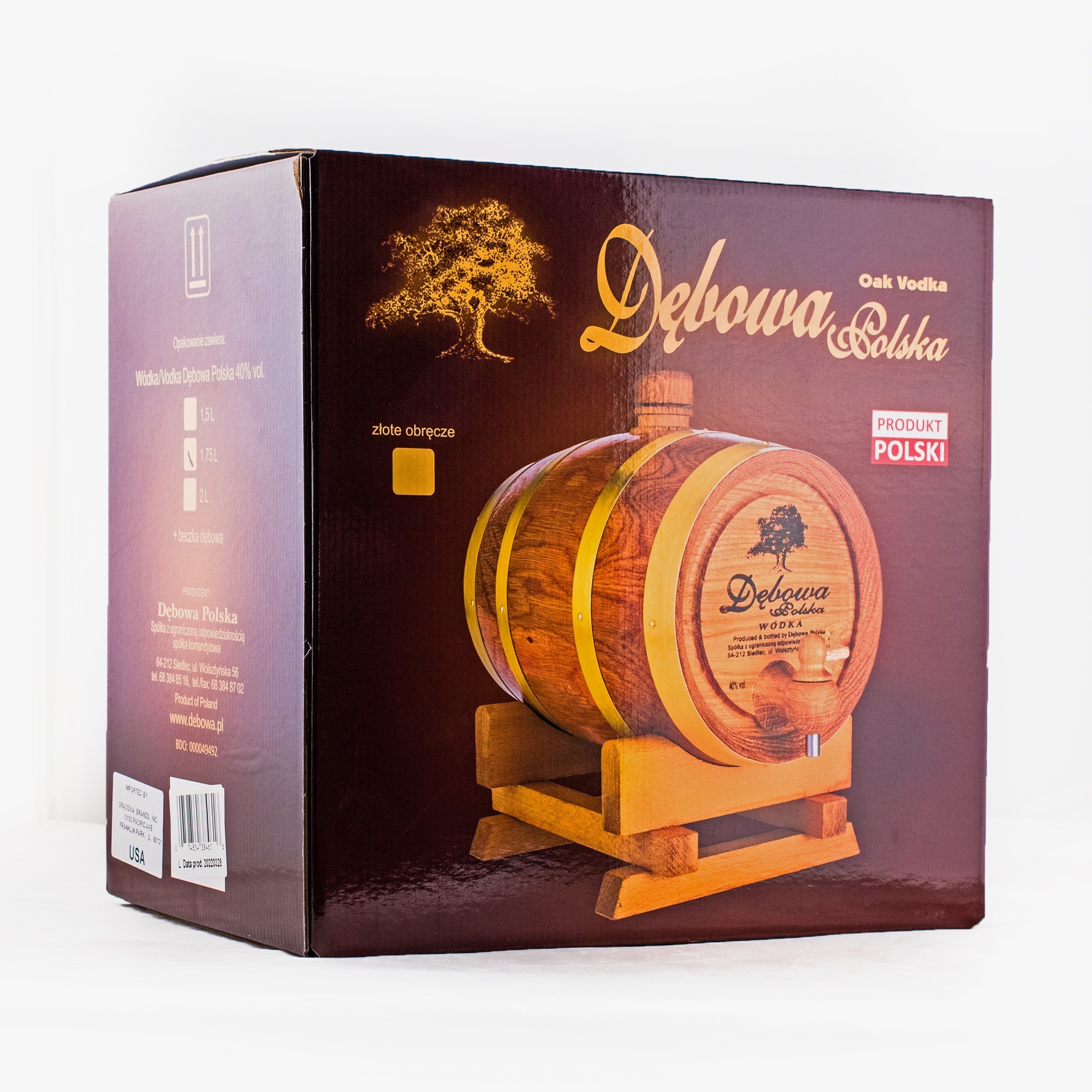 Debowa | Polska Barrel Oak Vodka - Barrel - 1.75L
