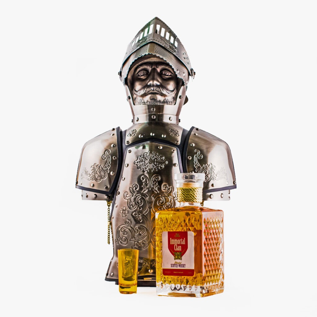 Immortal Clan | Blended Scotch Whiskey - 3 Piece Bar Set - 750ml - el