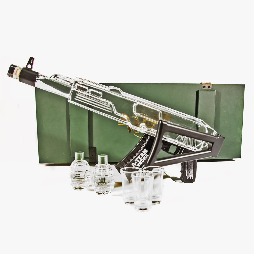 A-Team | AK-47Vodka with Grenades and Shot Glasses - Gift Set - 750ml